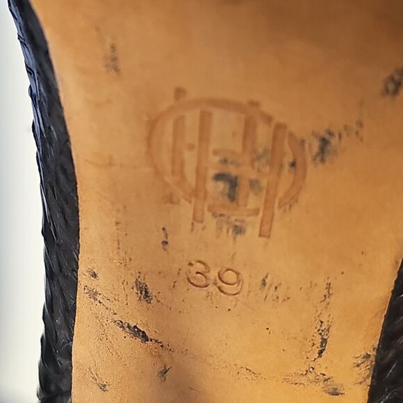 HOUSE of HARLOW 1960 NORA SNAKESKIN PLATFORM STILETTO HEELS  8.5 M- 39EU BLACK - Picture 14 of 16